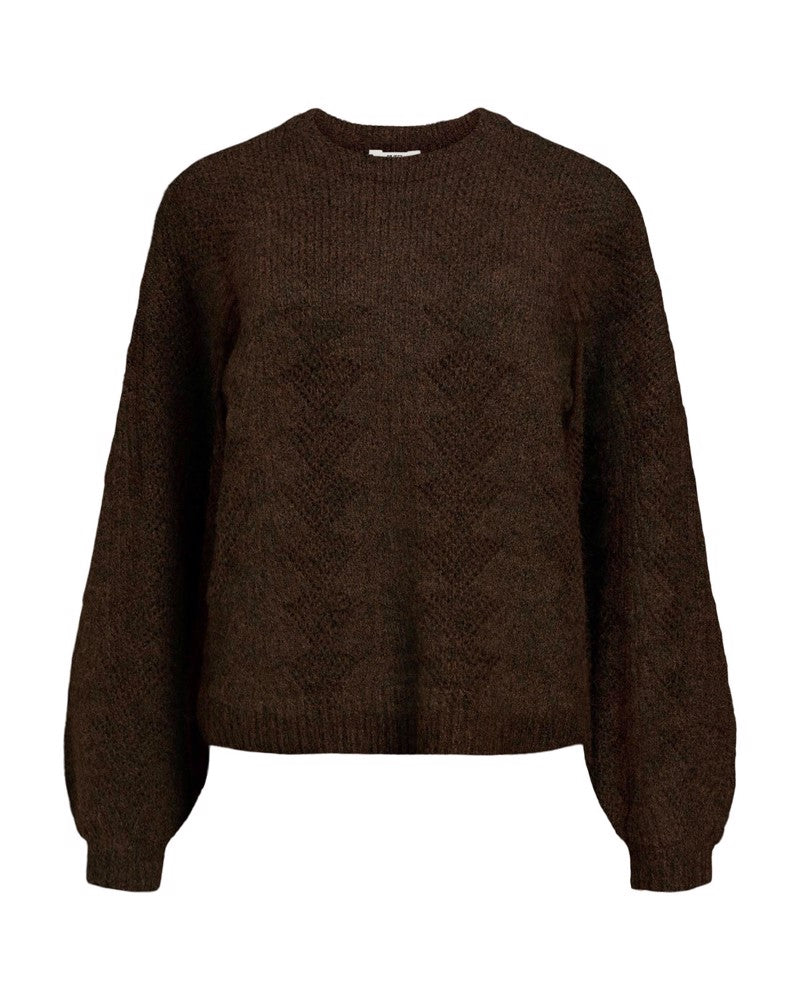 OBJFLORA RE L/S KNIT