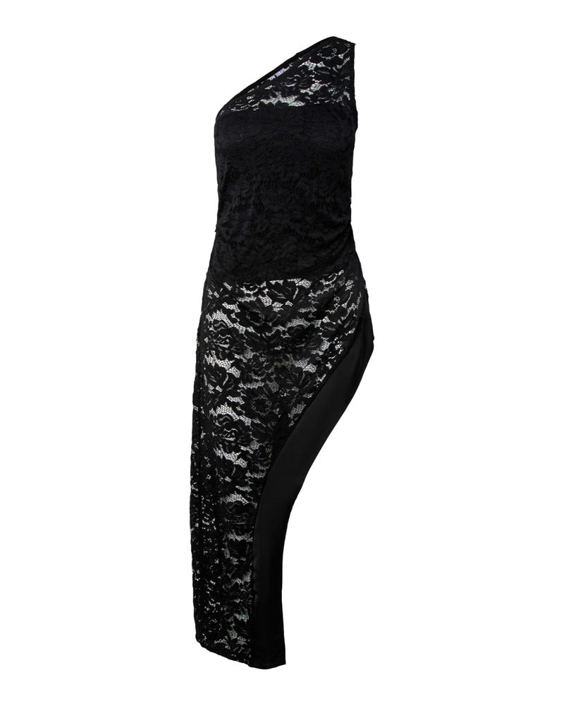 PCLOLA ASYMMETRIC LACE TOP