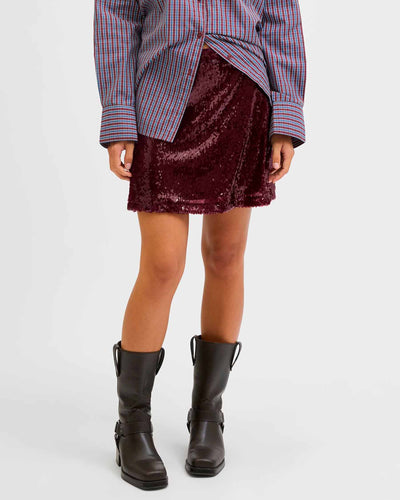JXSIA TARA SEQUIN MINI SKIRTThumbnail