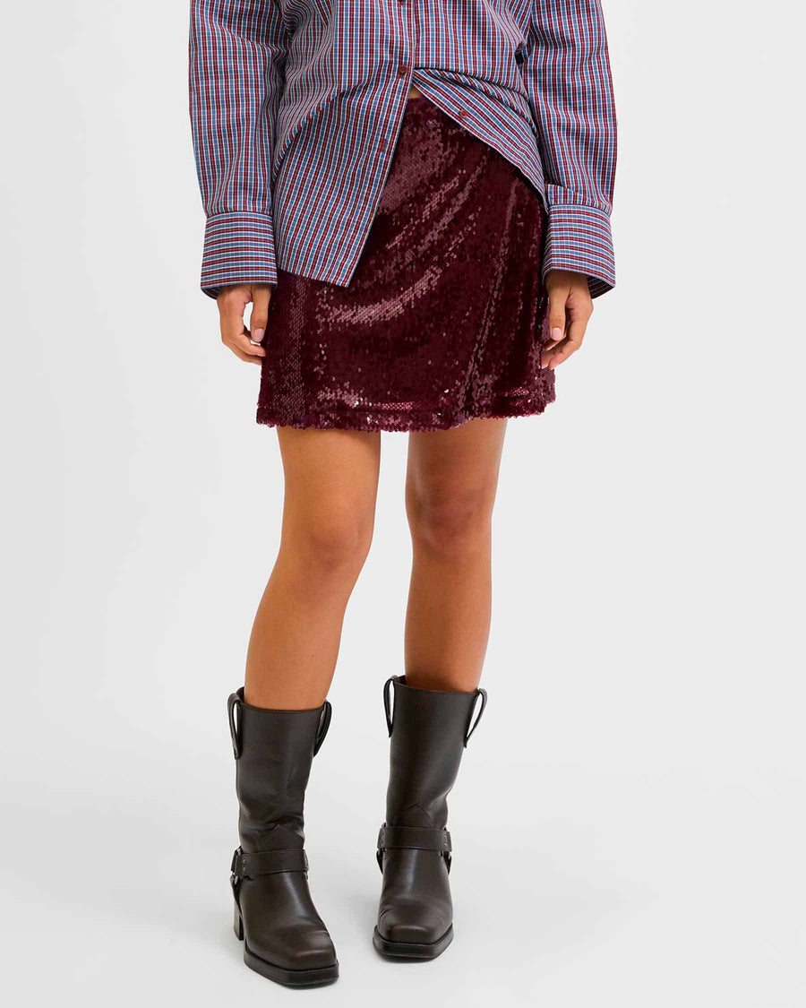 JXSIA TARA SEQUIN MINI SKIRT