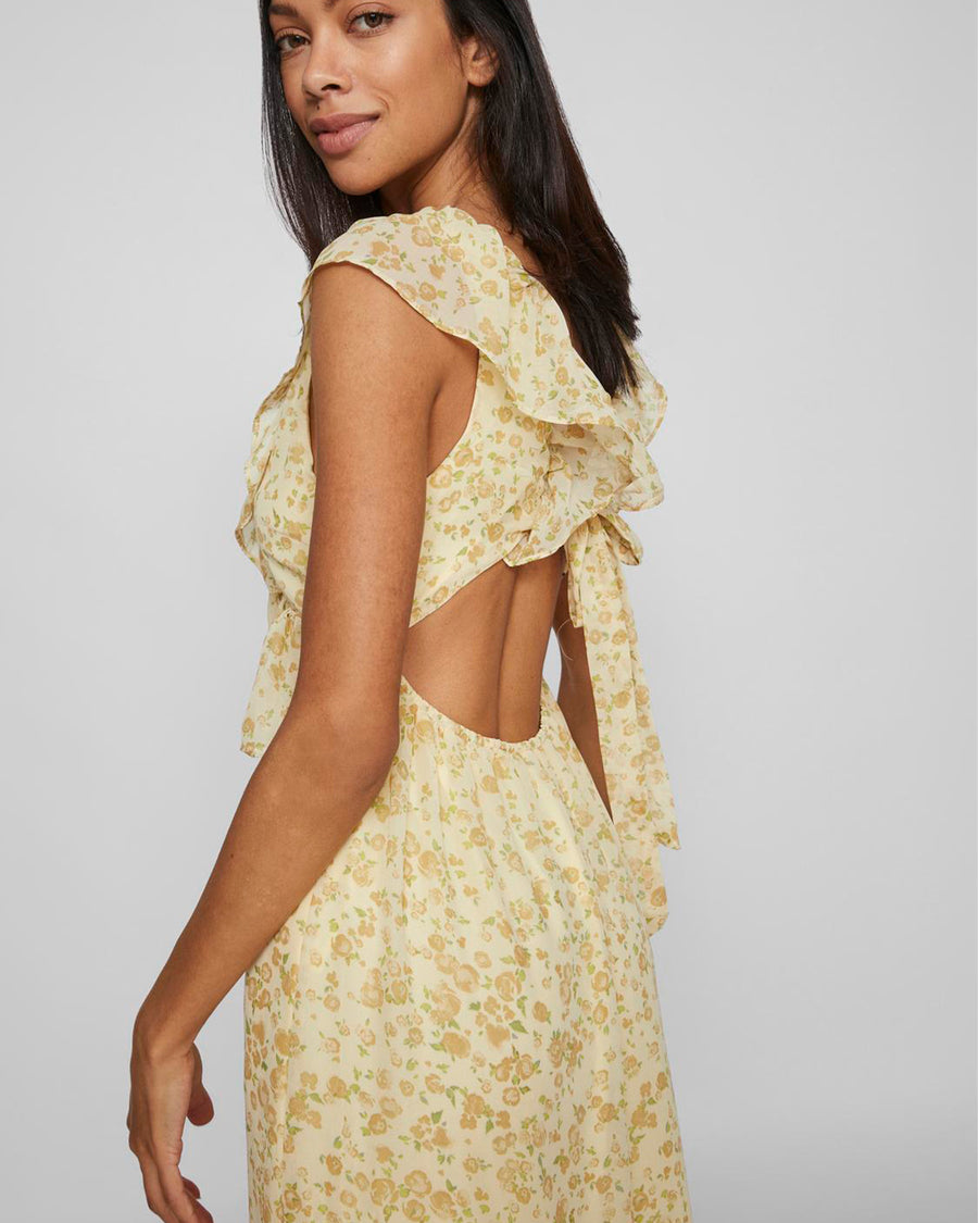 VIMONE S/L MAXI FLOUNCE DRESS