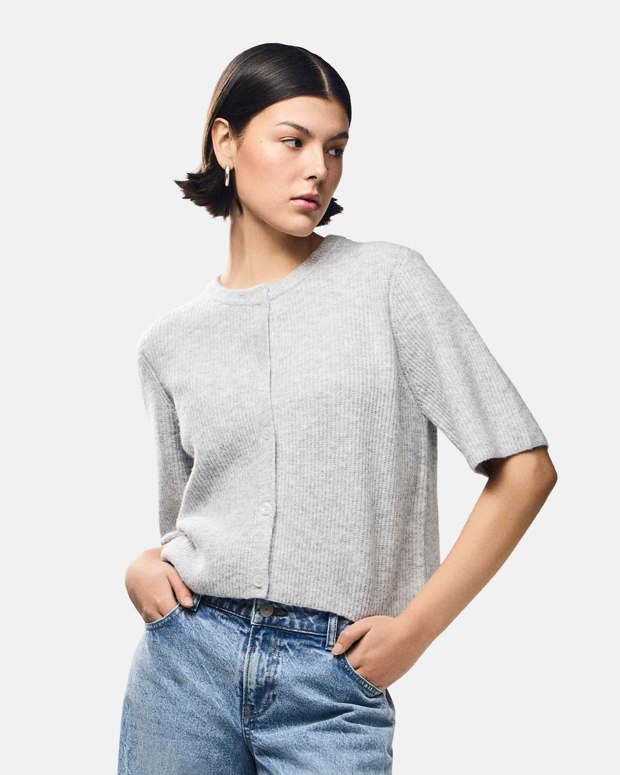 Pcsilly ss o-neck knit