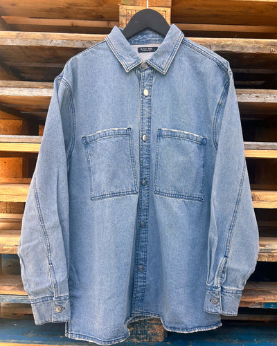 Denim destroyed overshirtThumbnail