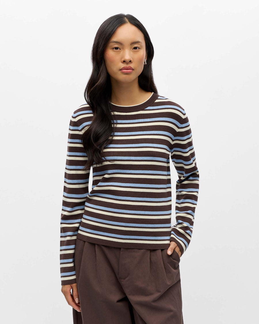 OBJESTER L/S RE KNIT PULLOVER