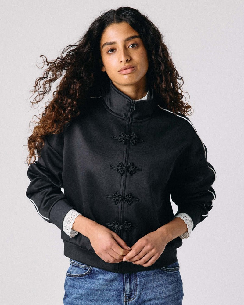 NMJENNA L/S HIGH NECK ZIP UP