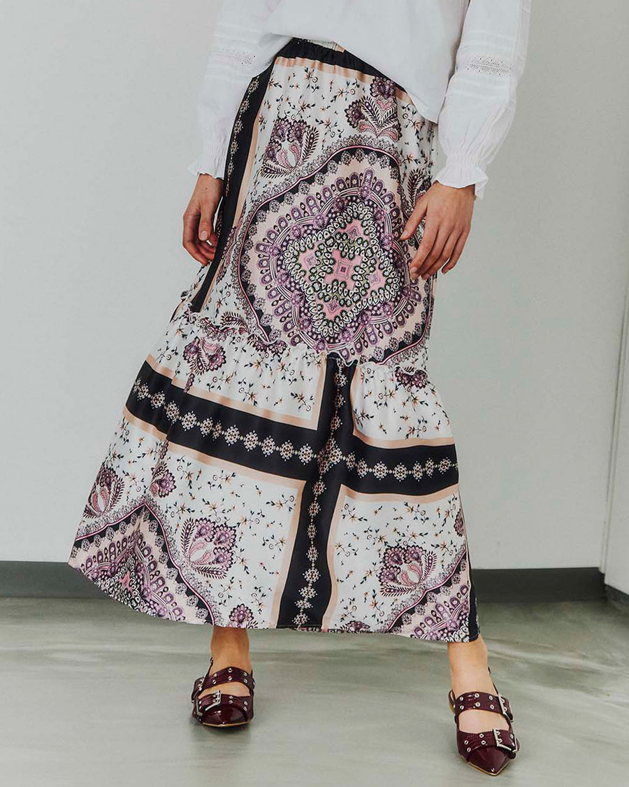 Fie long paisley skirt