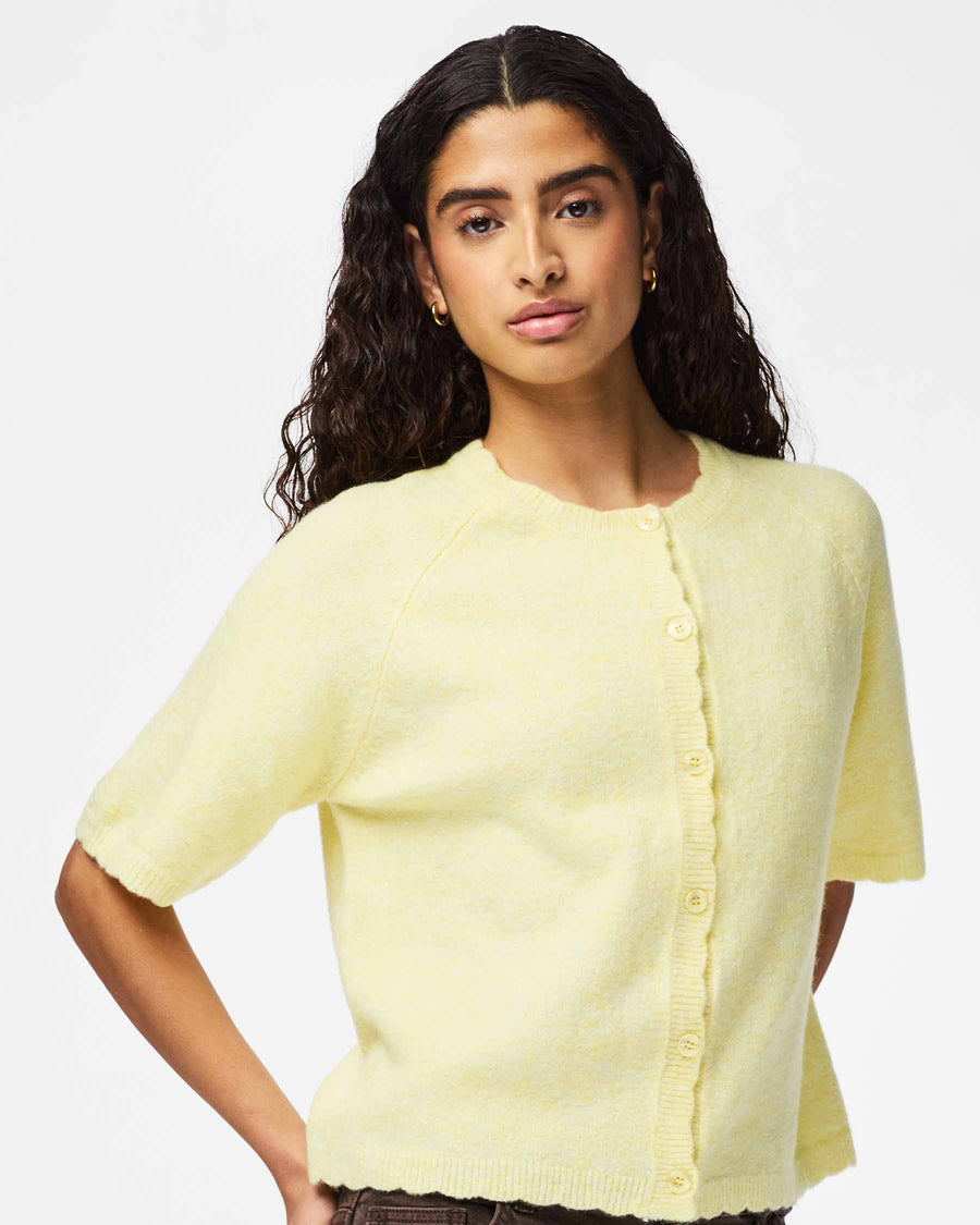 PCRATH O-NECK KNIT CARDIGAN