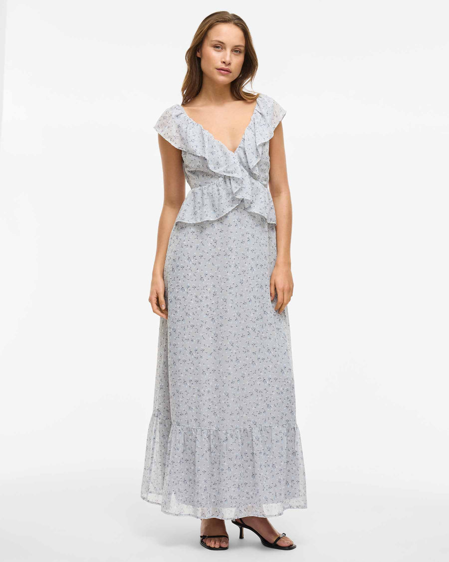 VIMONE S/L MAXI FLOUNCE DRESS