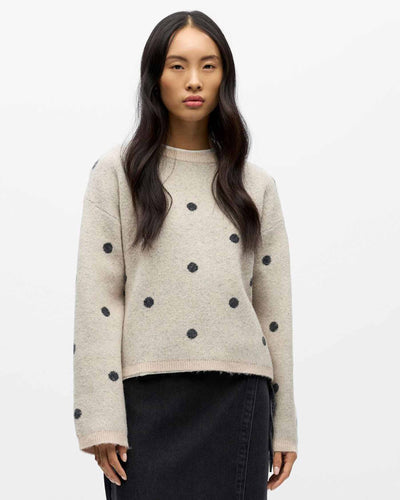 OBJDOTSY L/S LO KNIT PULLOVERThumbnail