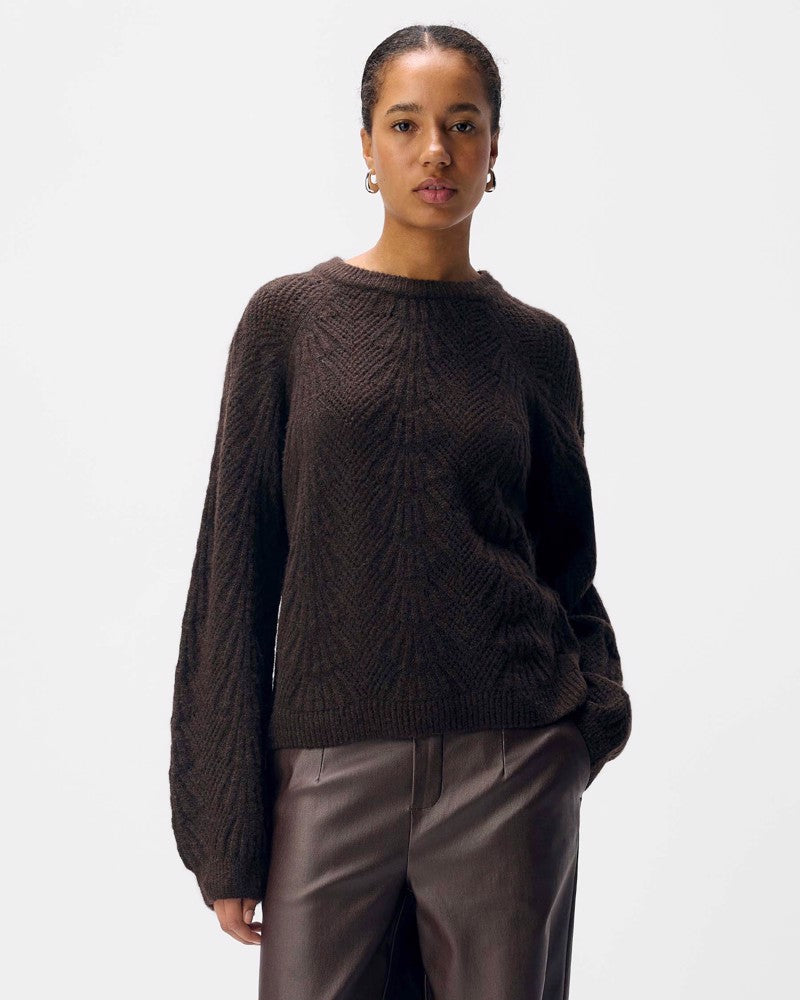 OBJFLORA RE L/S KNIT