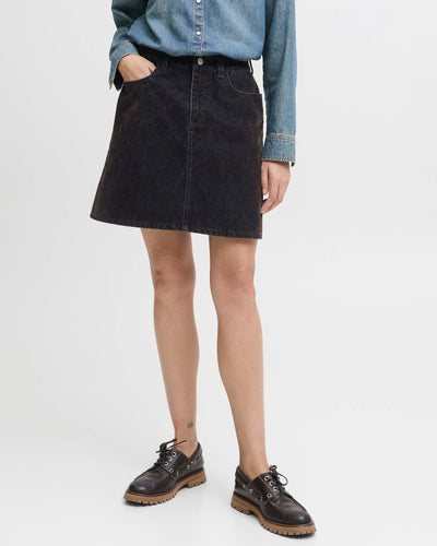 JXMIA FLOCK SHORT DENIM SKIRTThumbnail