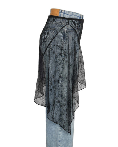 NMIDA ELASTICATED LACE SKIRTThumbnail