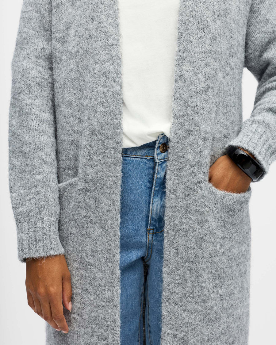 OBJMILU LONG KNIT CARDIGAN
