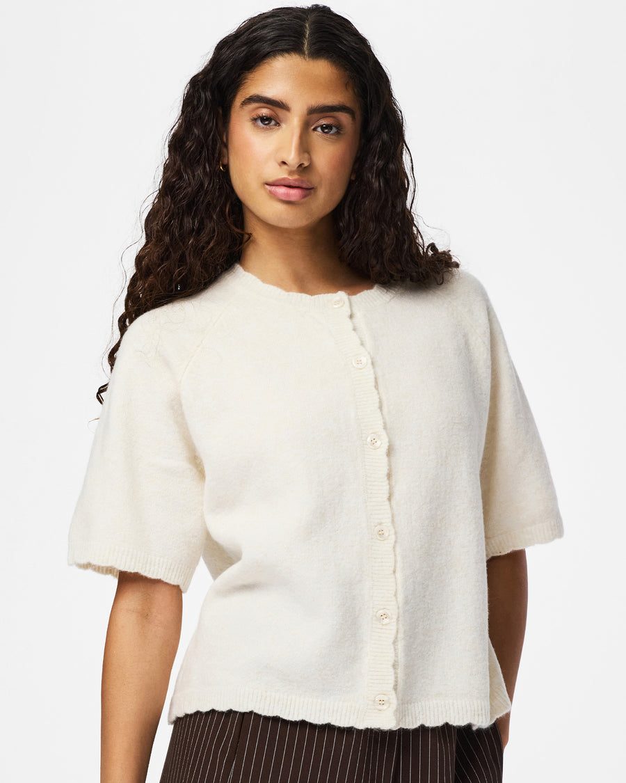 PCRATH O-NECK KNIT CARDIGAN