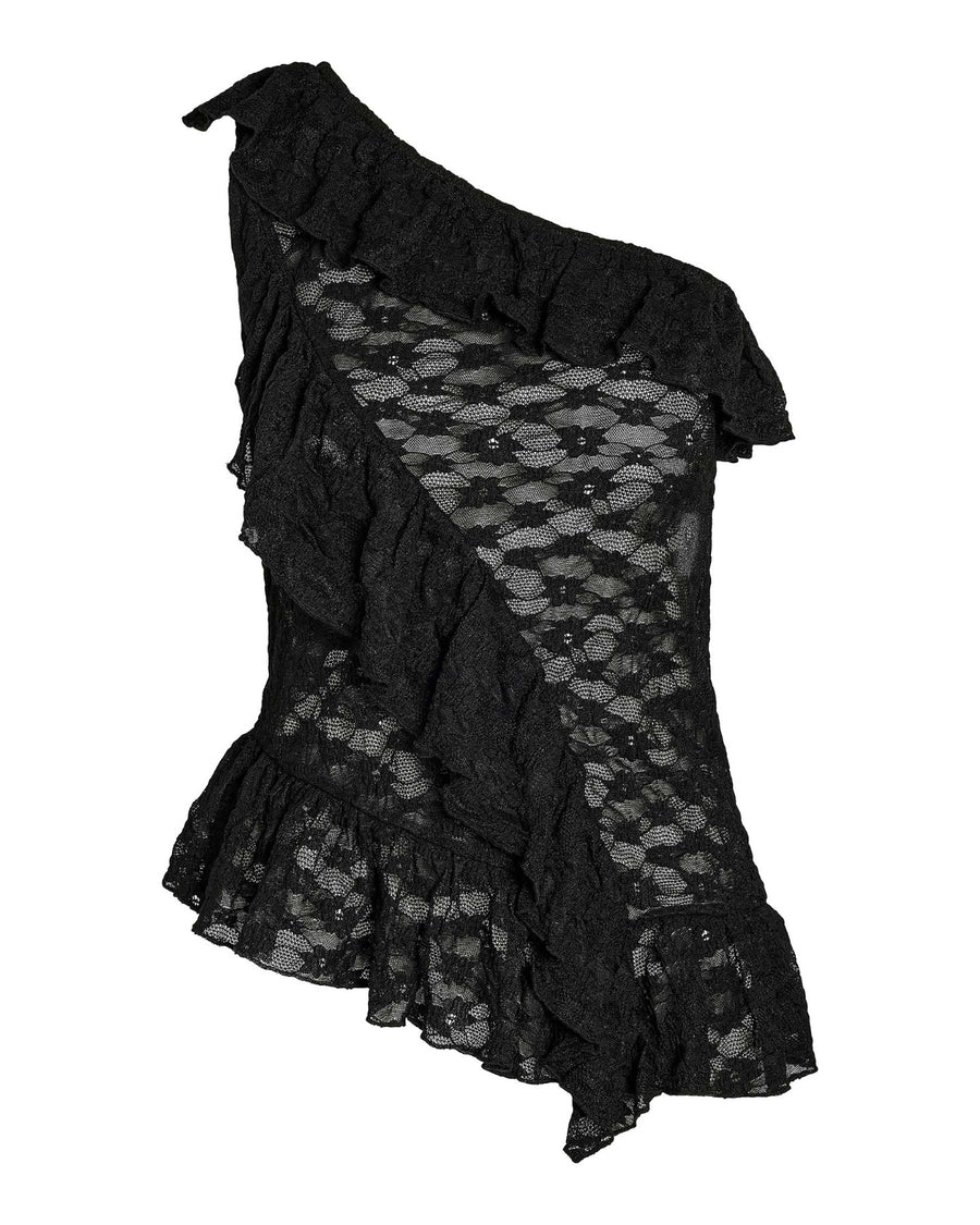 NMDEMI S/L LACE FRILL TOP
