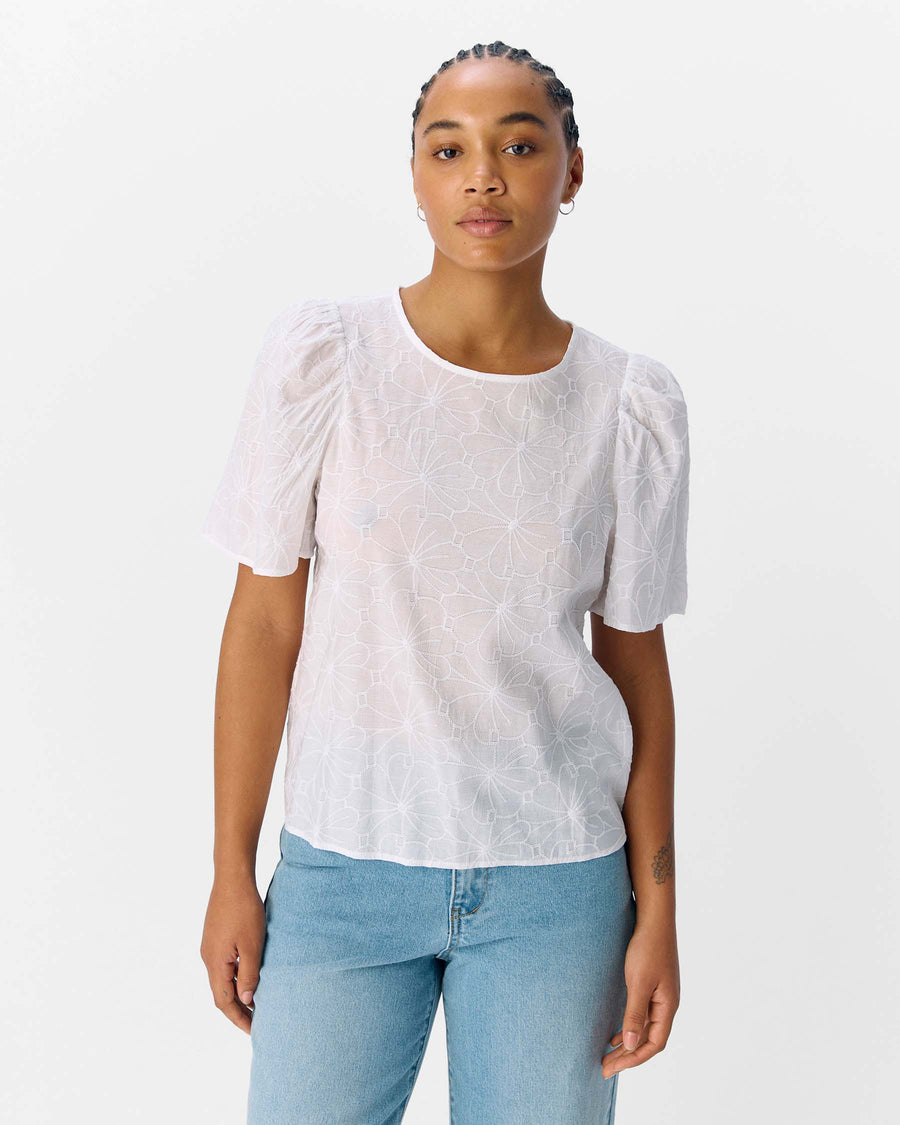 OBJILLY S/S RE O-NECK TOP