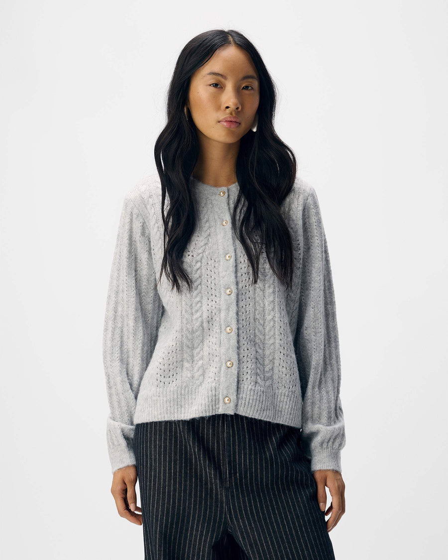 OBJFLORA LS KNIT CARDIGAN