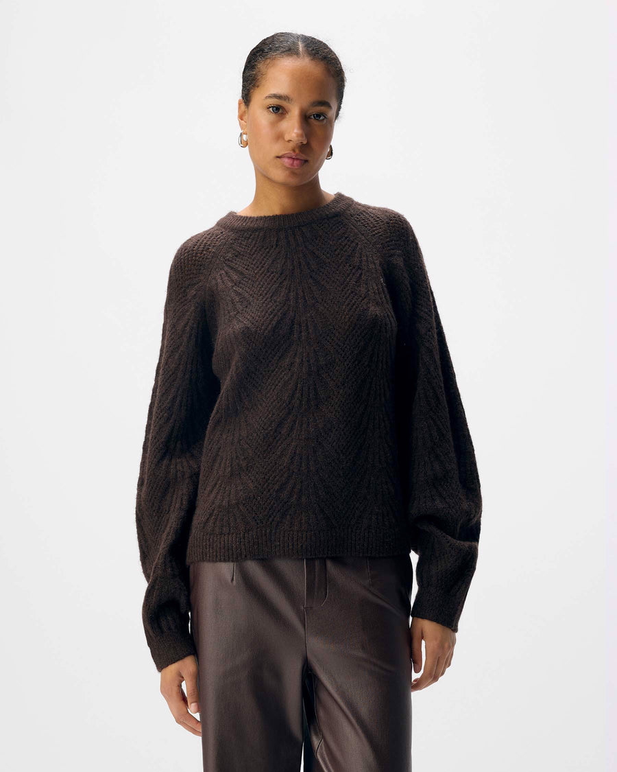 OBJFLORA RE L/S KNIT
