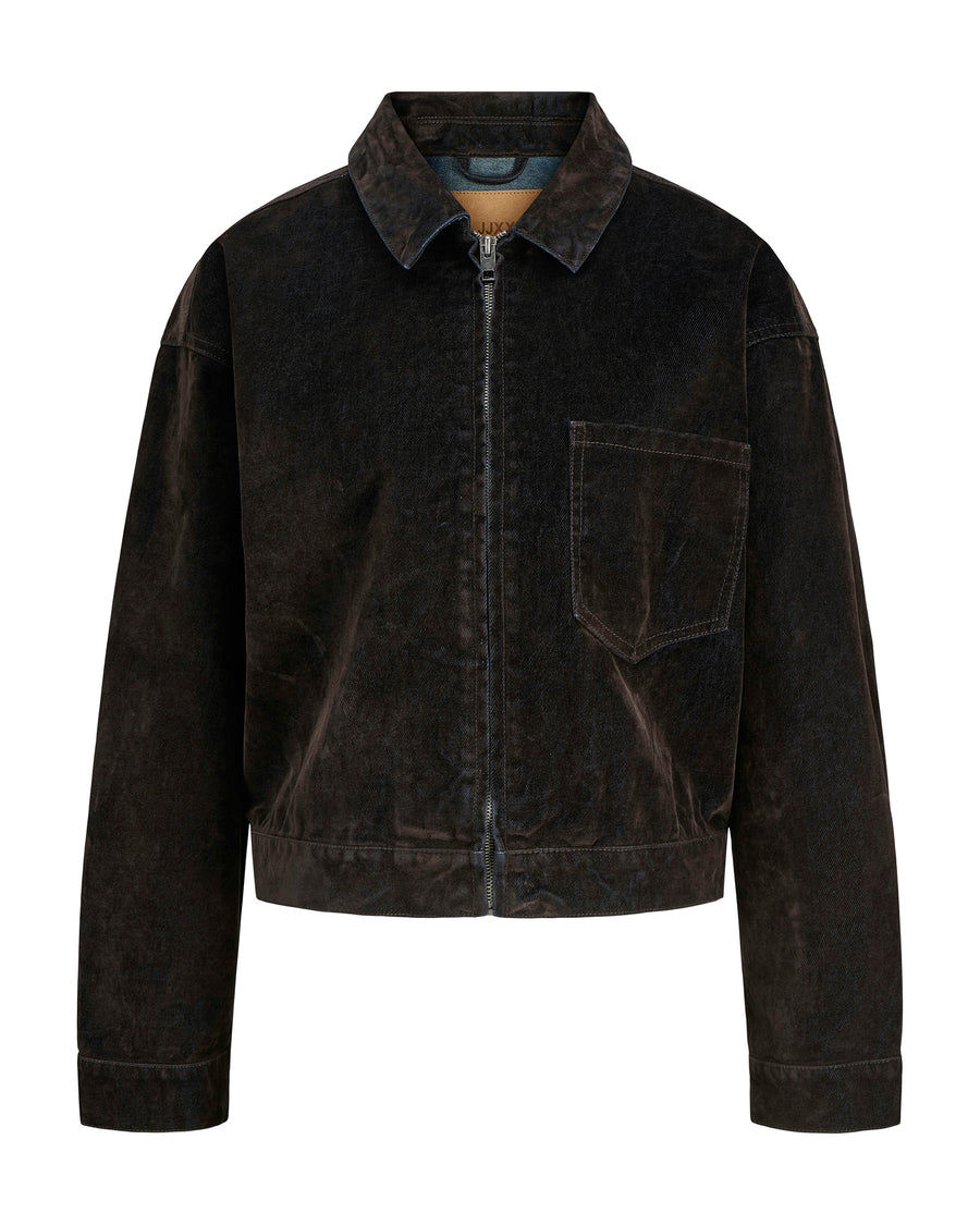 JXMIA FLOCK LS DENIM JACKET