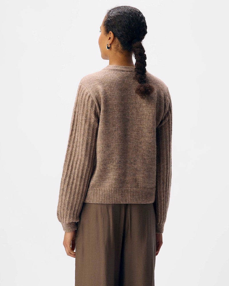 OBJFLORA LS KNIT CARDIGAN