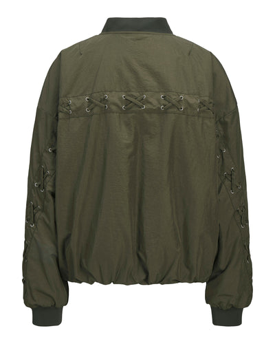 JXEMBER LACE UP BOMBER JACKETThumbnail