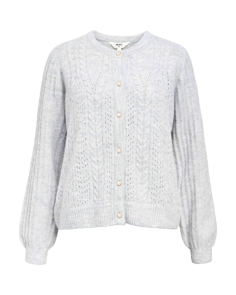 OBJFLORA LS KNIT CARDIGAN