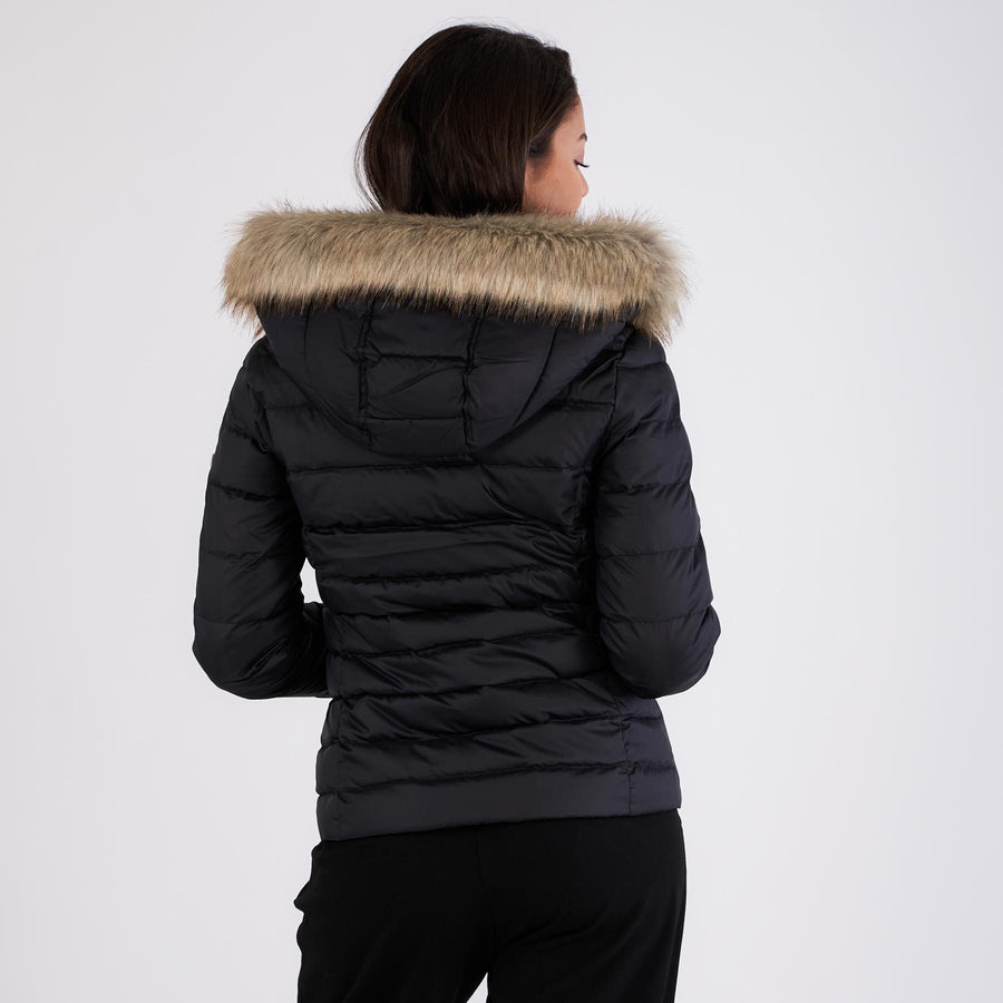 Hooded down jacket