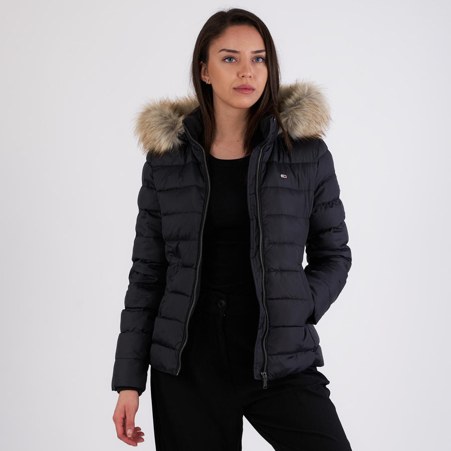 Hooded down jacket