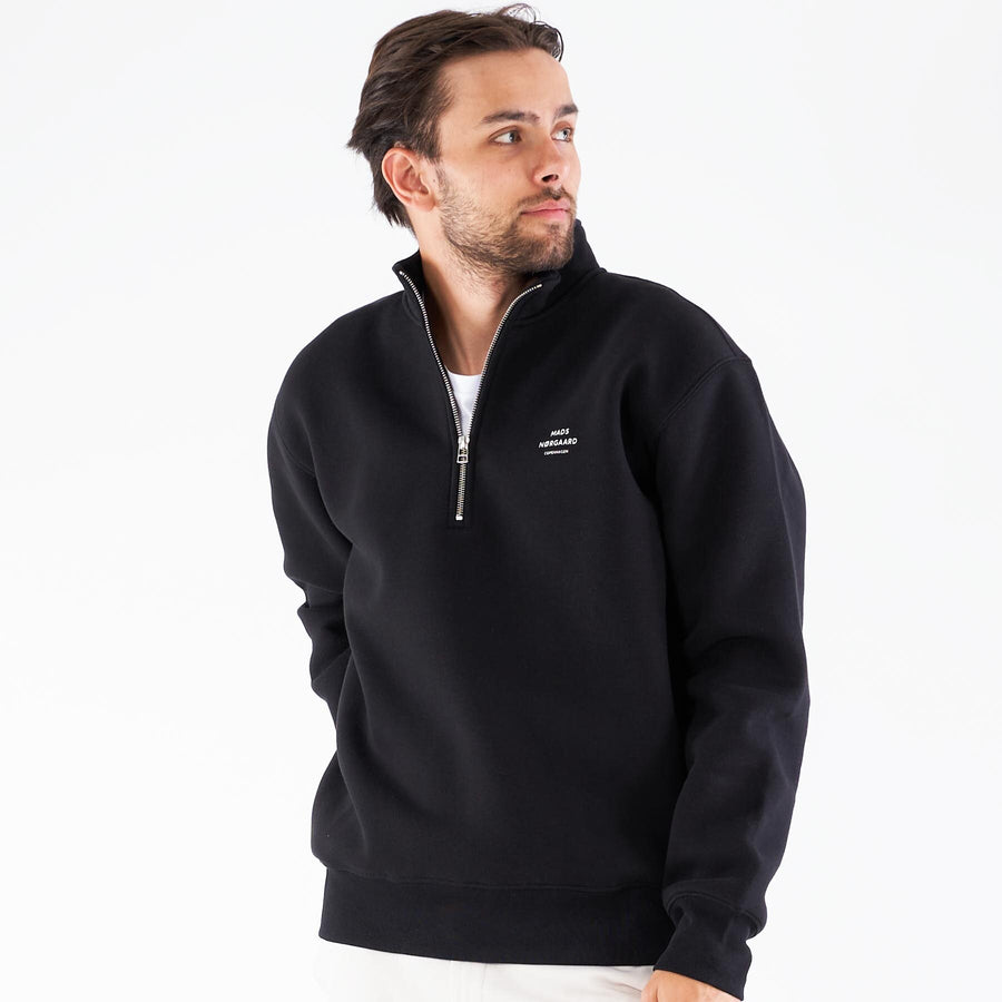 Half zip logo sweat