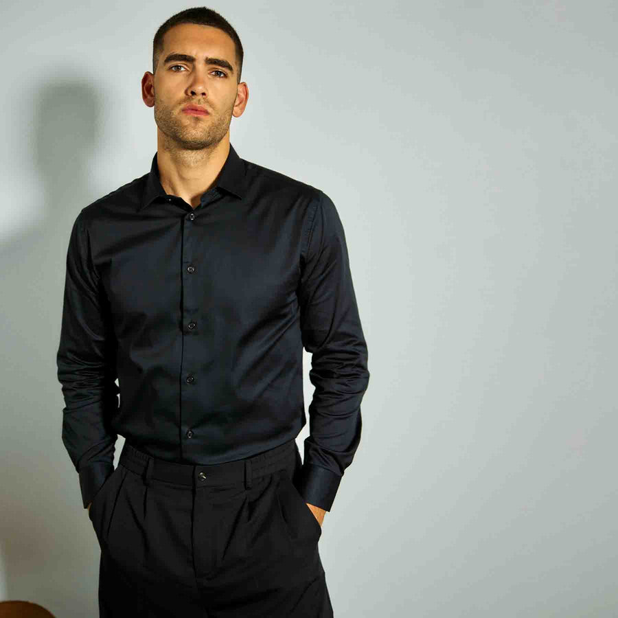 Poplin stretch shirt