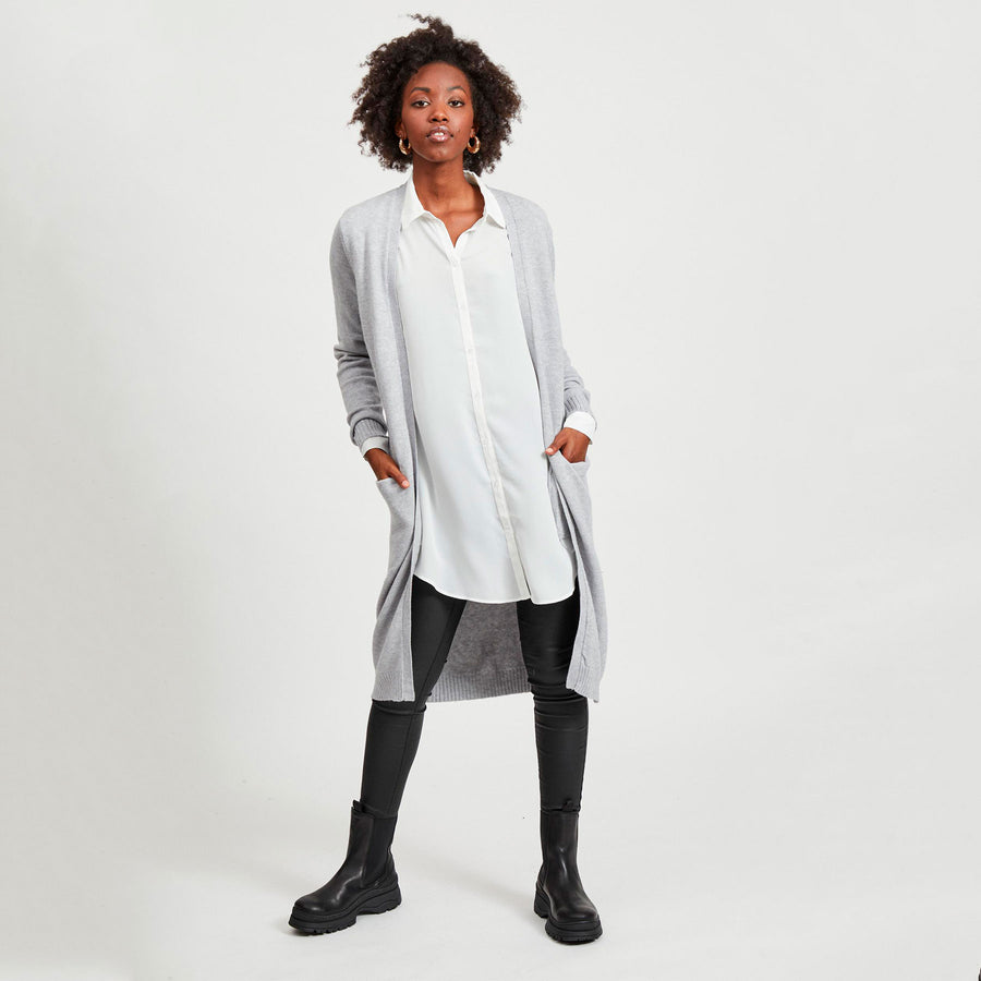 Viril long knit cardigan
