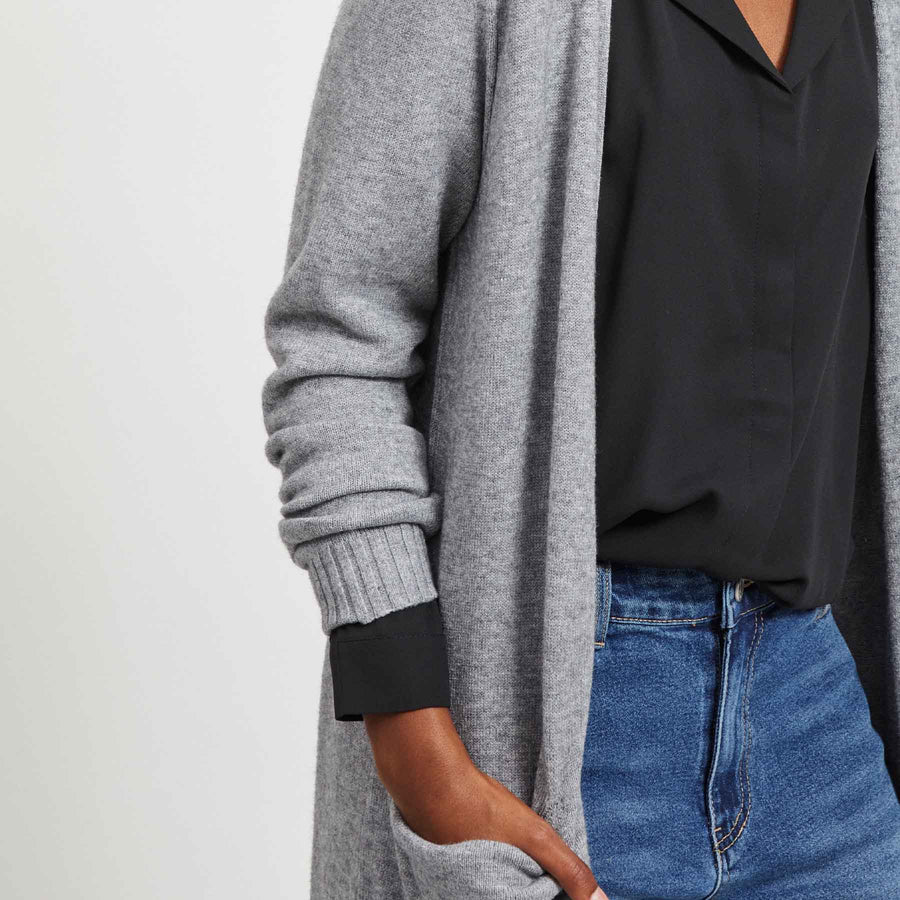 Viril long knit cardigan