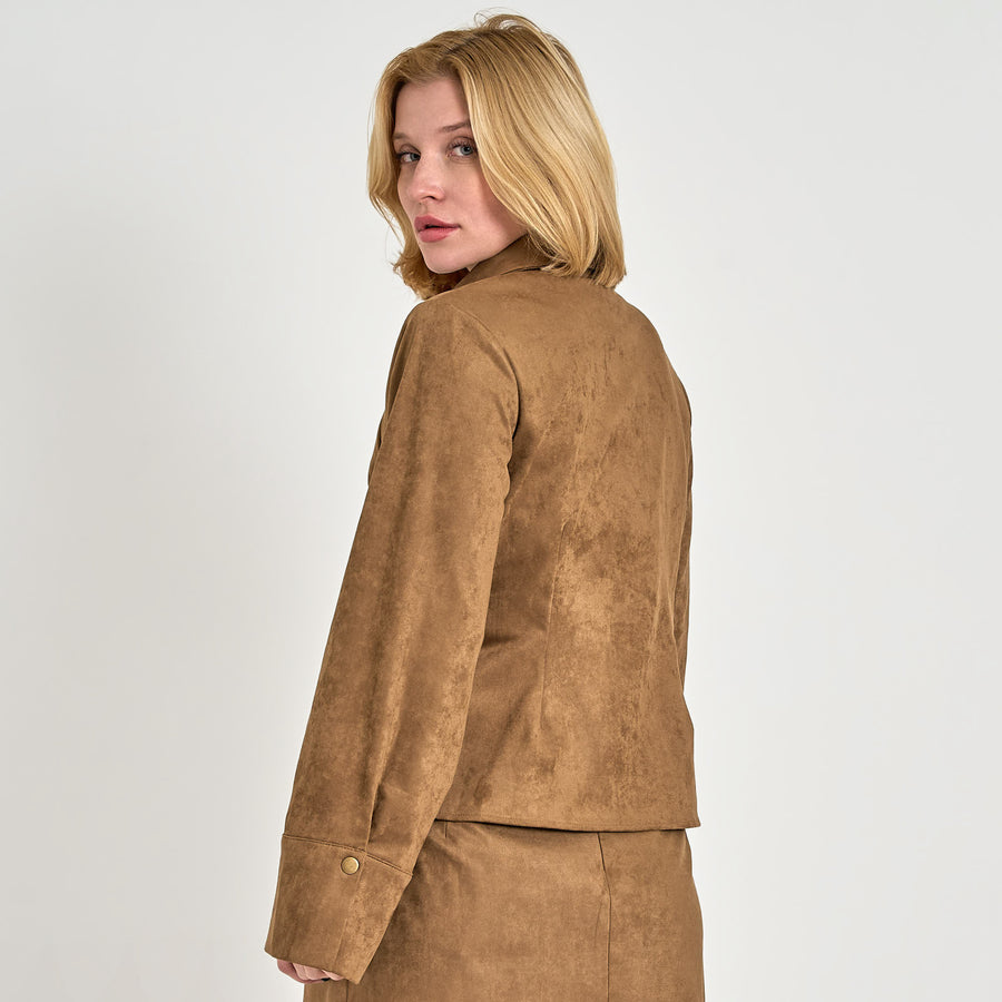 Leia faux suede shirt