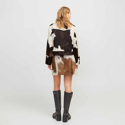 Jxhannah cow leather skirtThumbnail