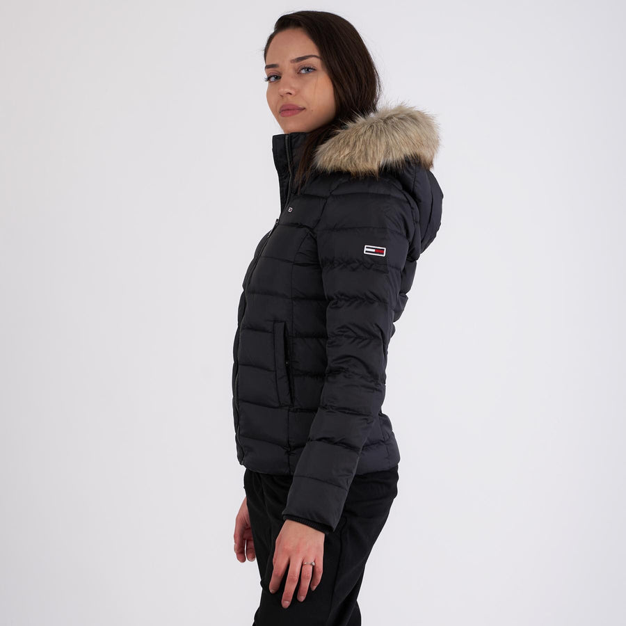 Hooded down jacket