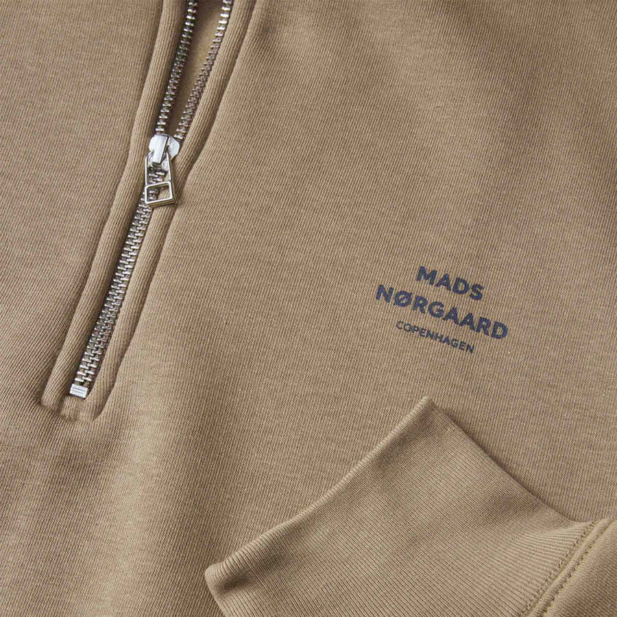 Half zip logo sweat