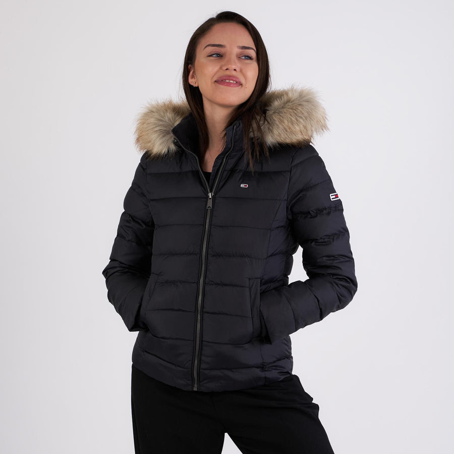 Hooded down jacket