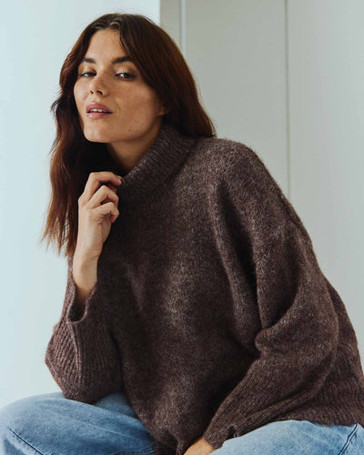 Nona fluffy highneck knitThumbnail