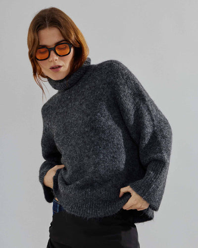 Nona fluffy highneck knitThumbnail