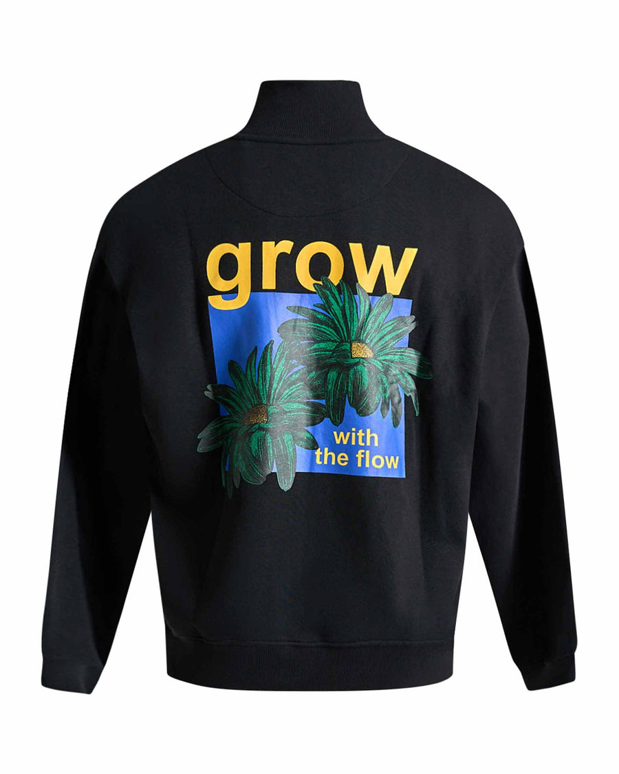 Printed Boxy Half Zip