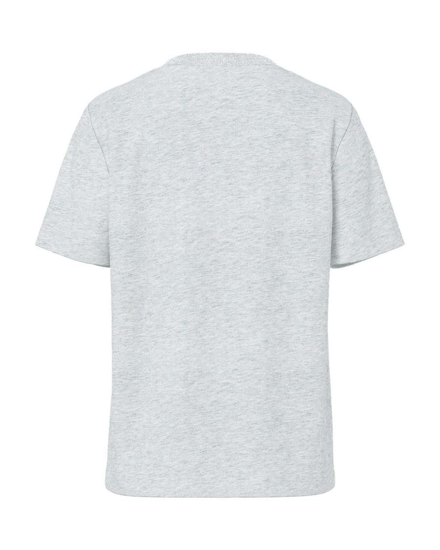 PCRIA SS LUREX NECK TEE