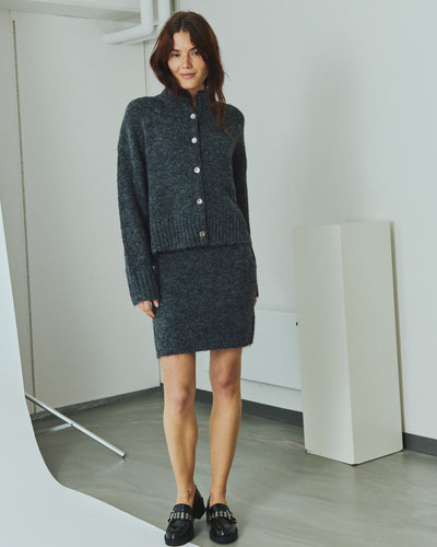 Nona fluffy knit skirtThumbnail