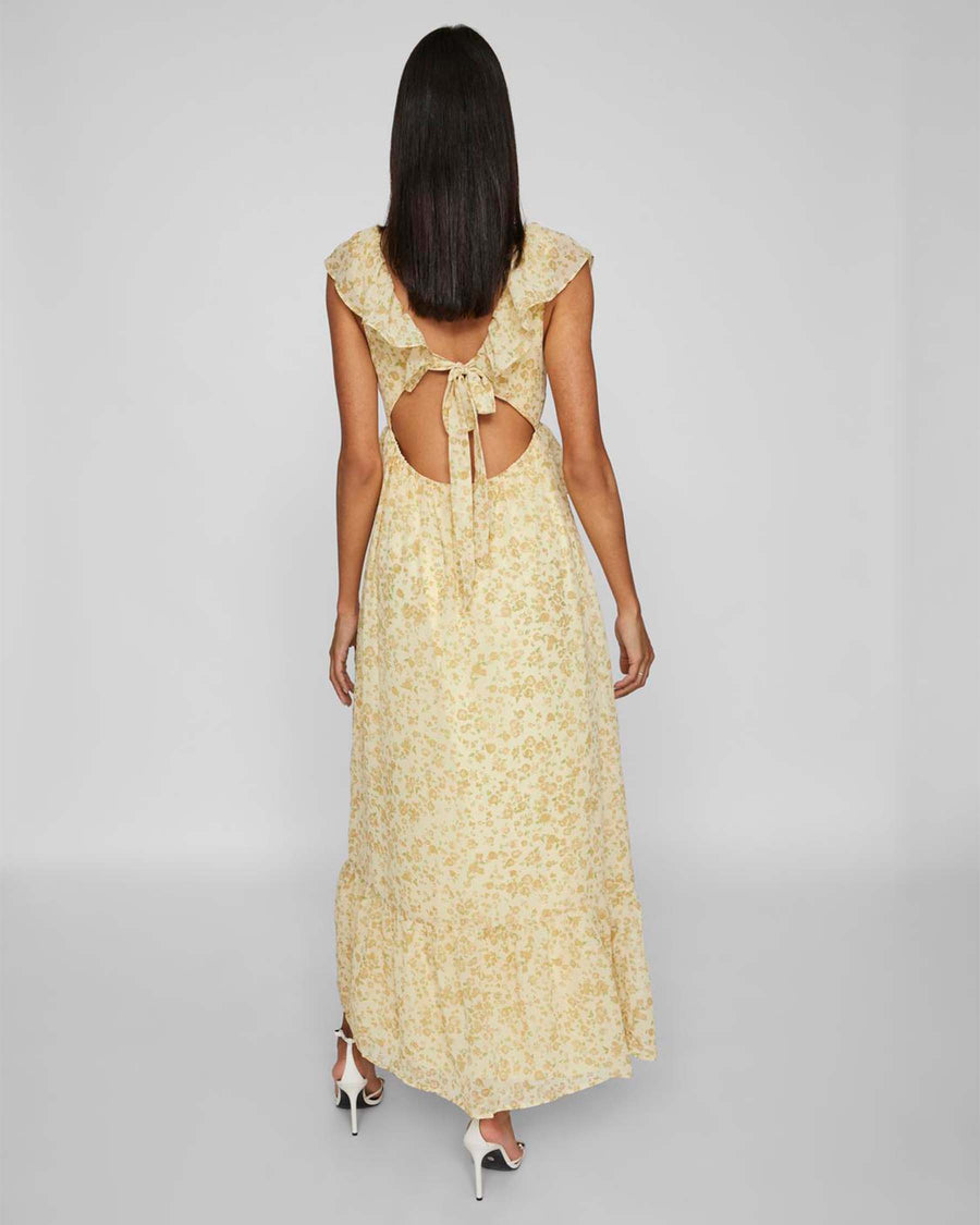 VIMONE S/L MAXI FLOUNCE DRESS
