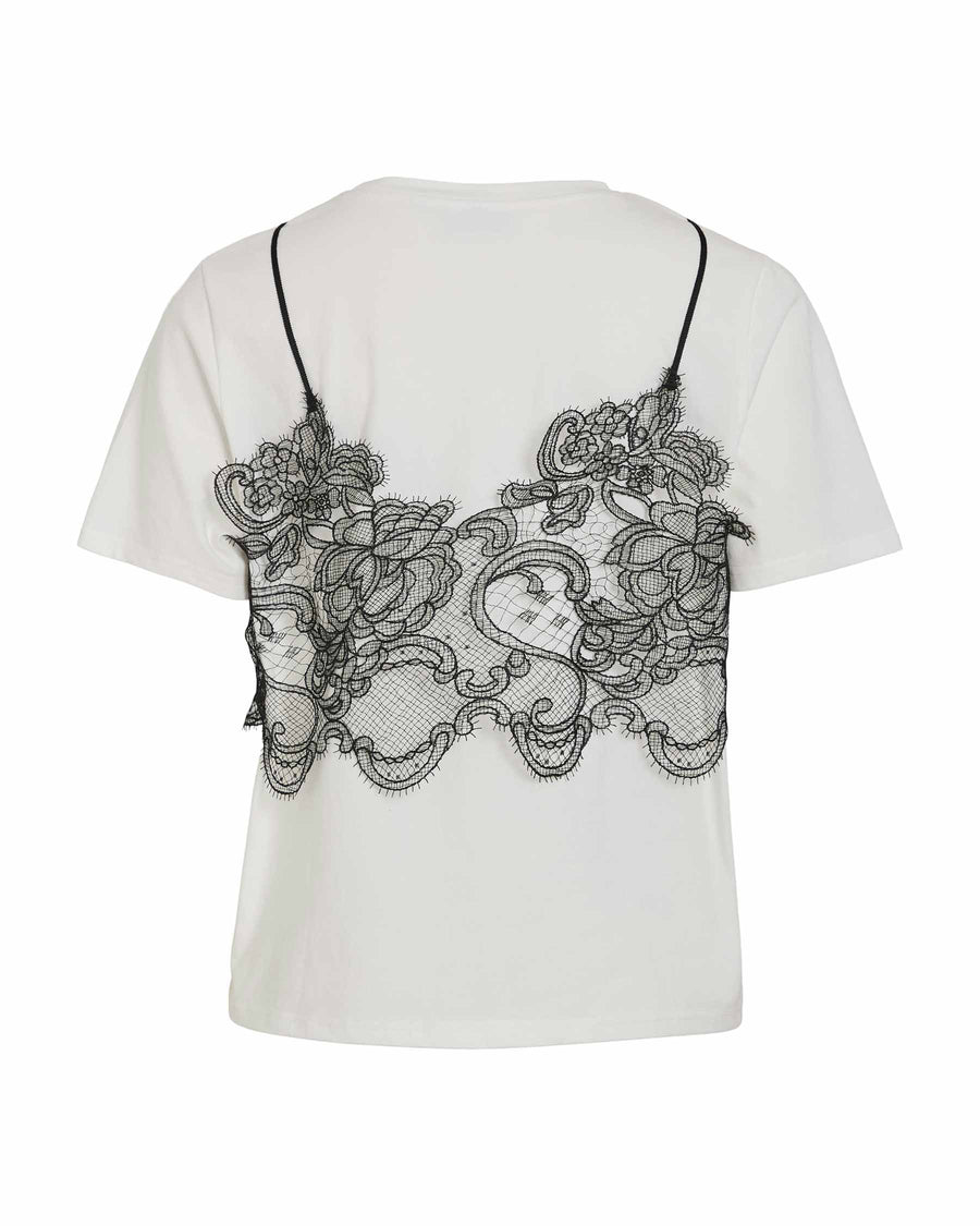 VIRADA S/S LACE DETAIL T-SHIRT