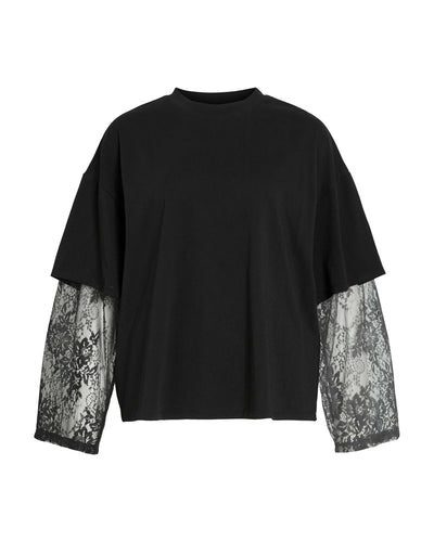 VIABIA LACE SLEEVE T-SHIRTThumbnail 