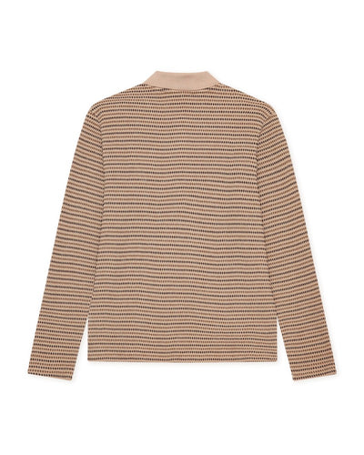 Knitted Stripe LS PoloThumbnail 