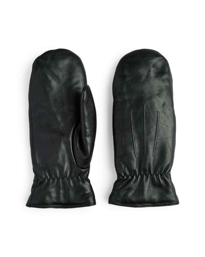 Pcnellie leather mittensThumbnail 