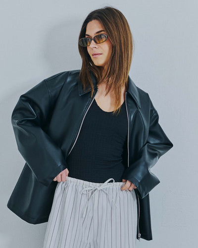 Joy faux leather jacketThumbnail 