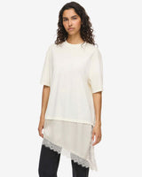 NMFILLA OVERSIZE SATIN LACE TEE