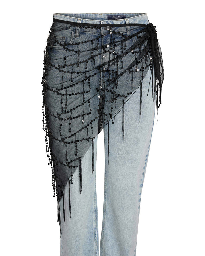 NMDAZZLE SEQUIN WRAP SKIRT